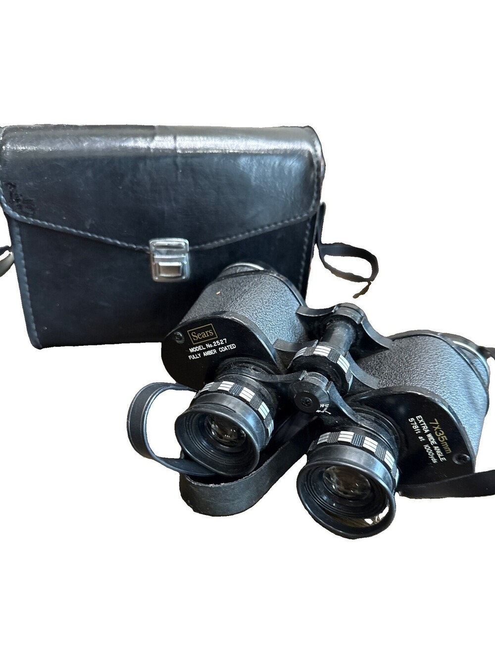 Sears Vintage Binoculars 7x35mm Extra Wide Angle Model 2527 Read Desc.